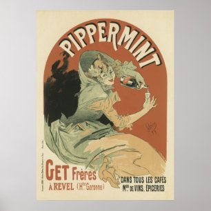 Pippermint Drink by Jules Chéret, 1899 Poster