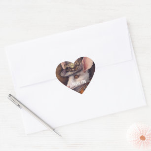 Pipsqueakum steampunk heart sticker
