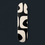 Piquet Midcentury Abstract Minimal Black and Cream Skateboard<br><div class="desc">Piquet Midcentury Abstract Minimal Black and Cream pattern. Retro contemporary mid-century modern minimalist vintage aesthetic. Cool,  unique,  sophisticated,  trendy mid mod design by Kierkegaard Design Studio.</div>
