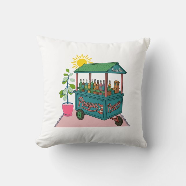 Piragua Puerto Rico Tshirt Cushion (Front)