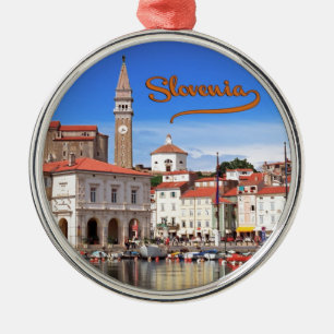 Piran,Slovenia Metal Ornament