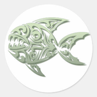 Piranha Classic Round Sticker