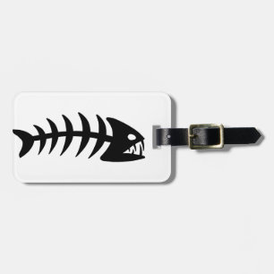 Piranha Fish Bone Luggage Tag