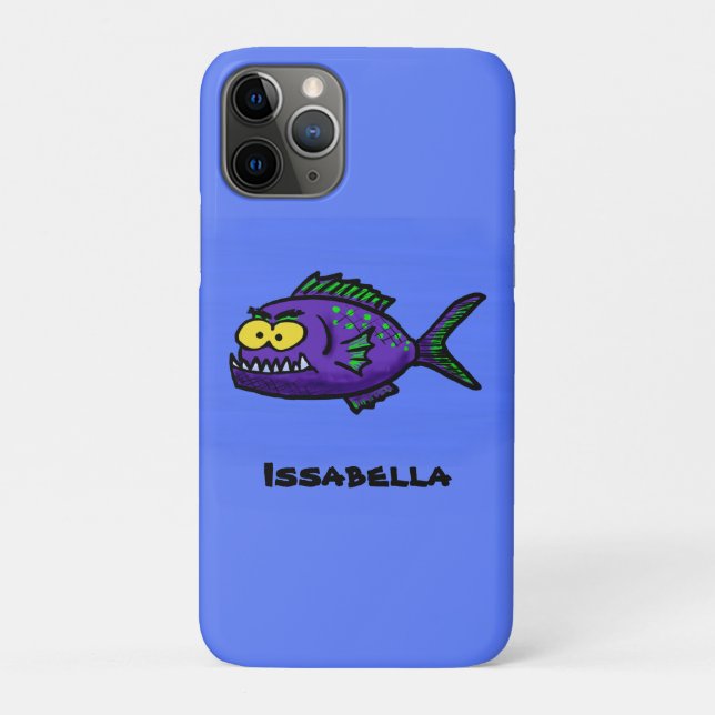 Piranha fish cartoon Case-Mate iPhone case (Back)