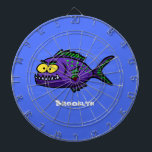 Piranha fish cartoon dartboard<br><div class="desc">For fish lovers everywhere (or those who don't like cats). Inspired by piranha cartoons. A great way to stir up cat lovers too.</div>