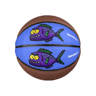 Piranha fish cartoon mini basketball