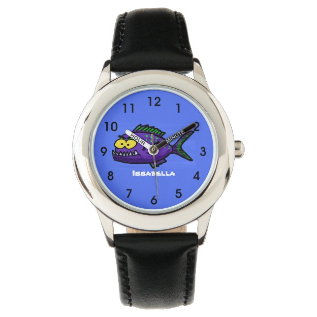 Piranha fish cartoon watch (Front)