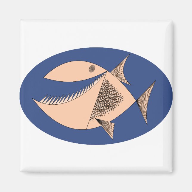 Piranha Fish Magnet (Front)