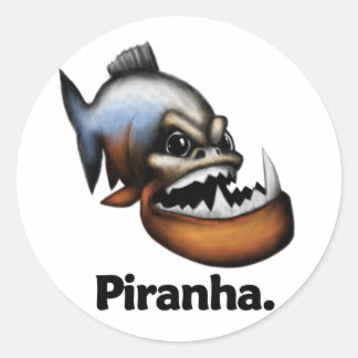 Piranha Piranha. Classic Round Sticker