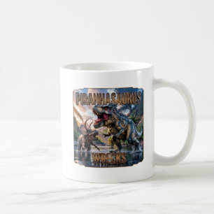 Piranhasaurus Wrecks Photographic – Funny Scary Coffee Mug