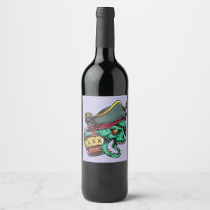 pirat bottle of rum pirate bottle wine label