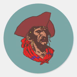 Pirat Buccaneer corsair pirate Classic Round Sticker