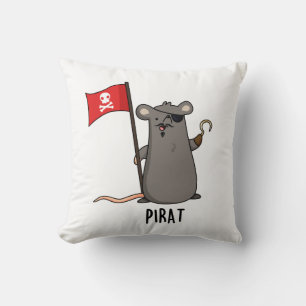 Pirat Funny Pirate Rat Pun  Cushion