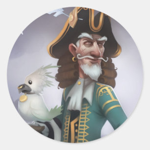Pirate101 Captain Avery Classic Round Sticker