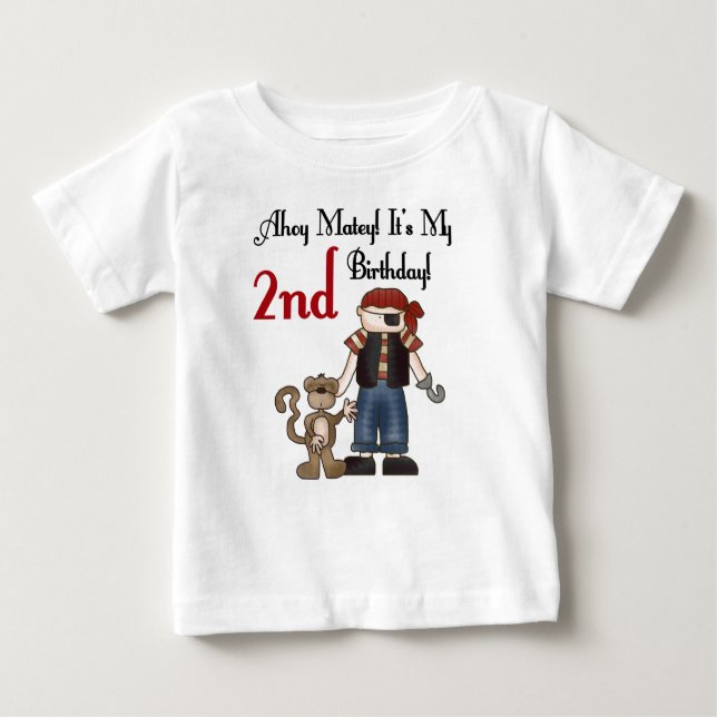 Pirate 2nd Birthday Baby T-Shirt (Front)