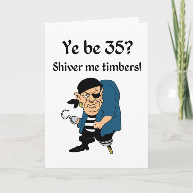 Pirate 35TH Birthday Card (Front)