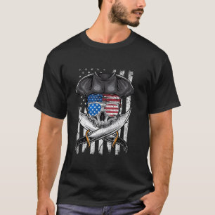Pirate 4th of July American Flag USA America Funny T-Shirt