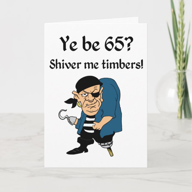 Pirate 65th Birthday Card (Front)