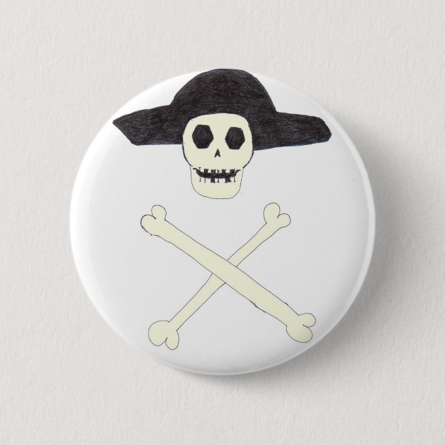 pirate 6 cm round badge (Front)
