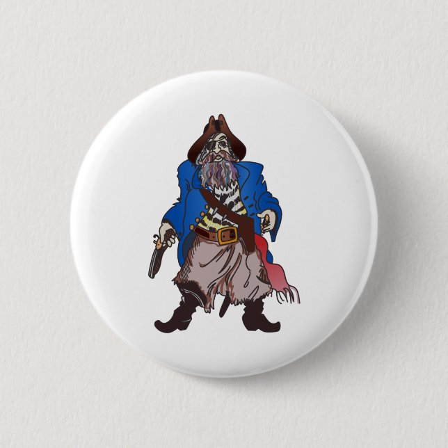 PIRATE 6 CM ROUND BADGE (Front)