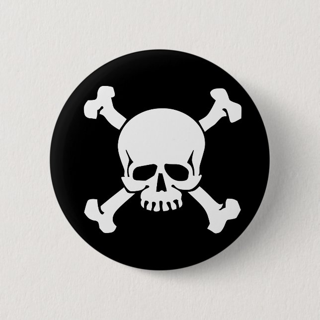 Pirate 6 Cm Round Badge (Front)