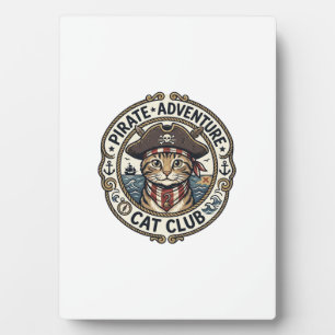 Pirate Adventure Cat POD Vector Art - Pirate Adven Plaque