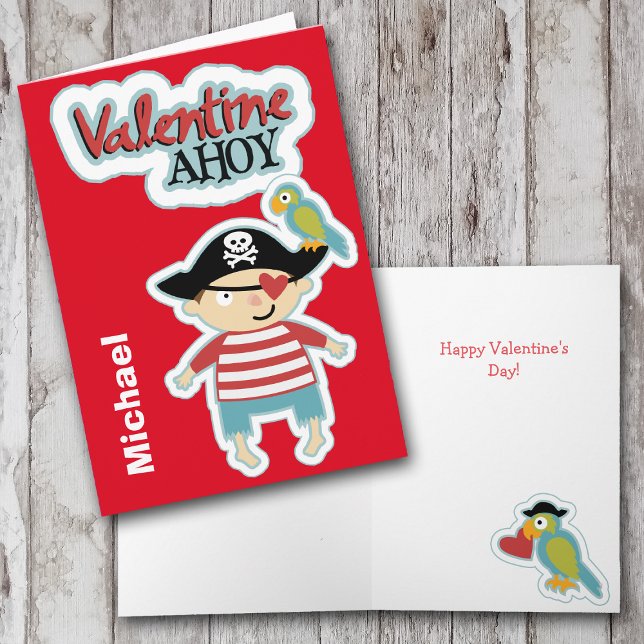 Pirate Ahoy Valentine Card (Creator Uploaded)