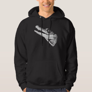 Pirate Alligator With Eye Patch Skull Hoodie