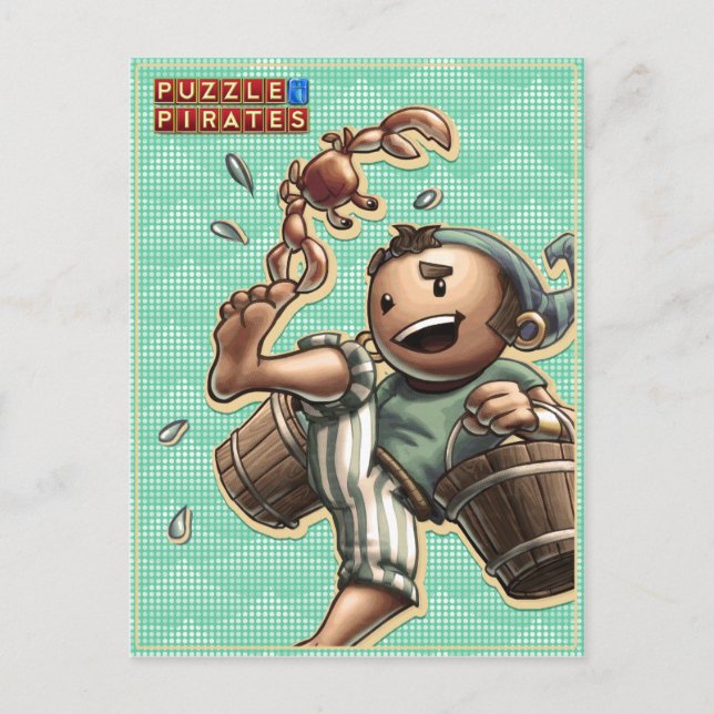 Pirate and Crab Postcard (Front)