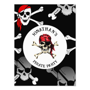 PIRATE AND CROSS BONES  PHOTO PRINT