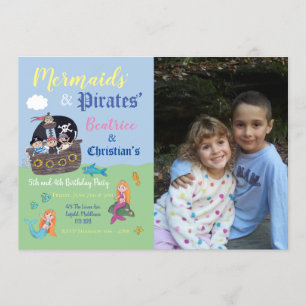 Pirate and Princess party invites