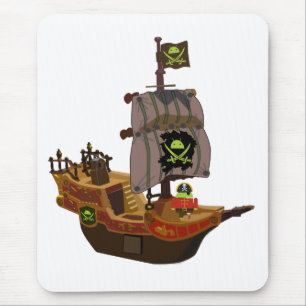 Pirate Andy on a Ship Mouse Pad