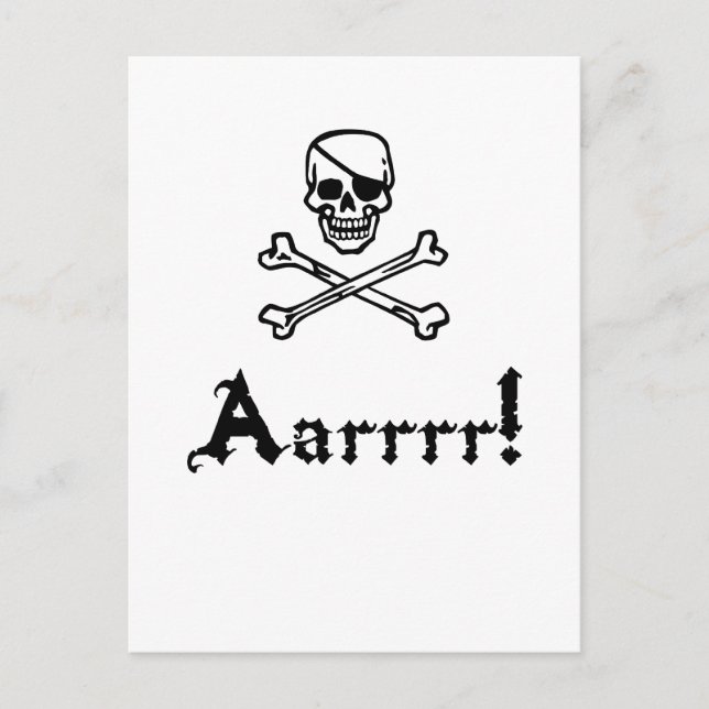 Pirate Arrrr Postcard (Front)