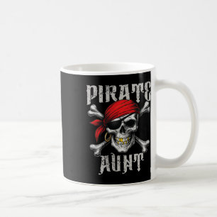Pirate Aunt Jolly Roger Flag And Skull Crossbones Coffee Mug