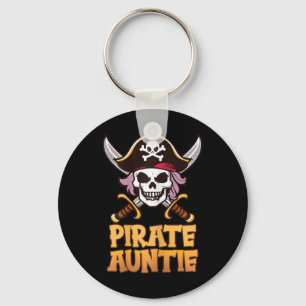 Pirate Auntie Funny Captain Matching Halloween Cos Key Ring