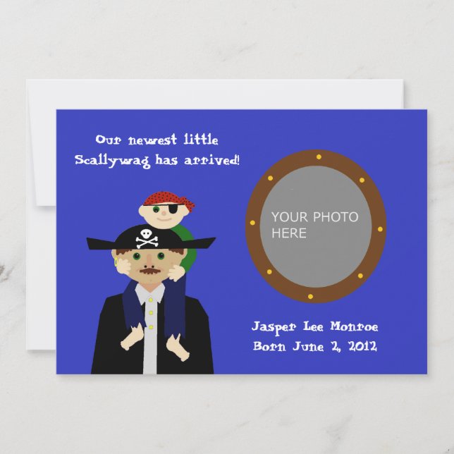 Pirate Baby Announcement (Front)