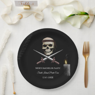 Pirate Bachelor / Birthday Party - pirate-themed Paper Plate