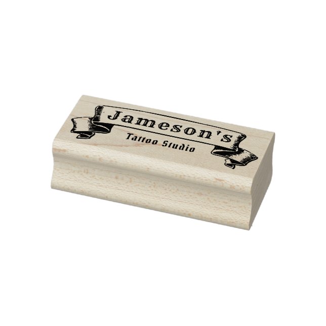 Pirate Banner with Custom Name or Business Rubber Stamp (Stamp)