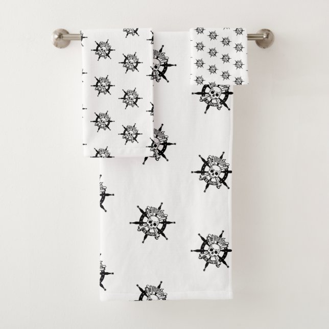 Pirate  bath towel set (Insitu)