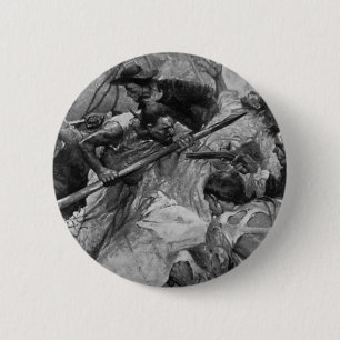 Pirate Battle 6 Cm Round Badge