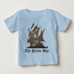 Pirate Bay, Illegal Torrent Internet Piracy Baby T-Shirt