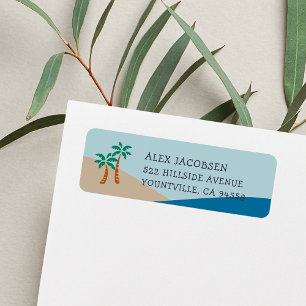 Pirate Beach Return Address Label