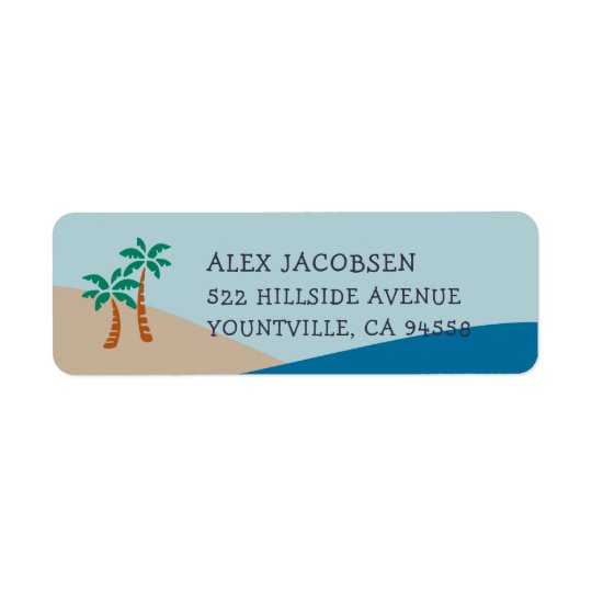 Pirate Beach Return Address Return Address Label