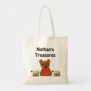 Pirate Bear Treasures Tote Bag