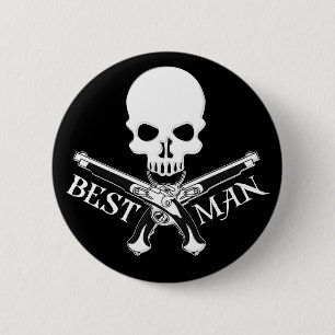 Pirate Best Man Button