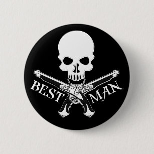 Pirate Best Man Button