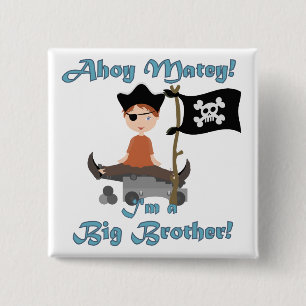 Pirate Big Brother 15 Cm Square Badge