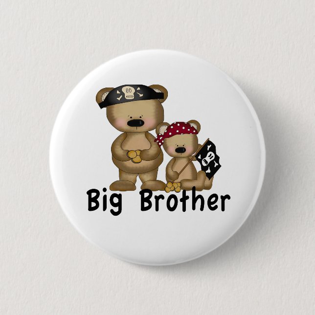 Pirate Big Brother 6 Cm Round Badge (Front)
