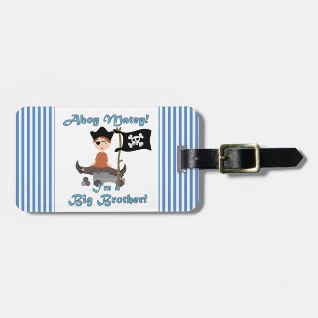 Pirate Big Brother Luggage Tag (Front Horizontal)