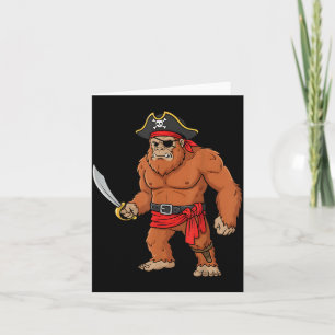 Pirate Bigfoot Toddler Boy Funny Kids Halloween Card